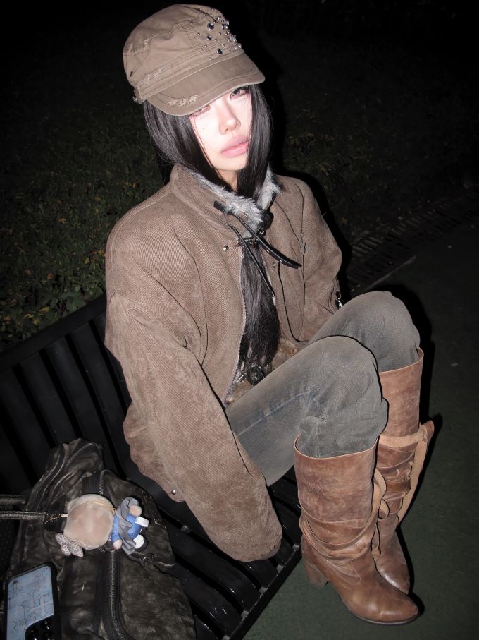 灯芯绒 满印&循环 橡子色 无叶树 姜脆饼干色 