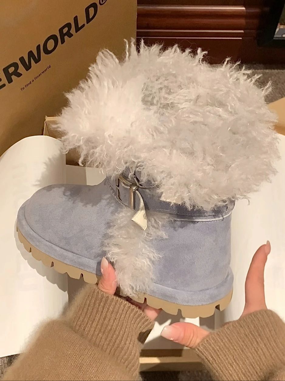 果汁刨冰色 流沙色 玫瑰灰 圆头 绒毛/绒面  - VALI鞋履AI设计主图