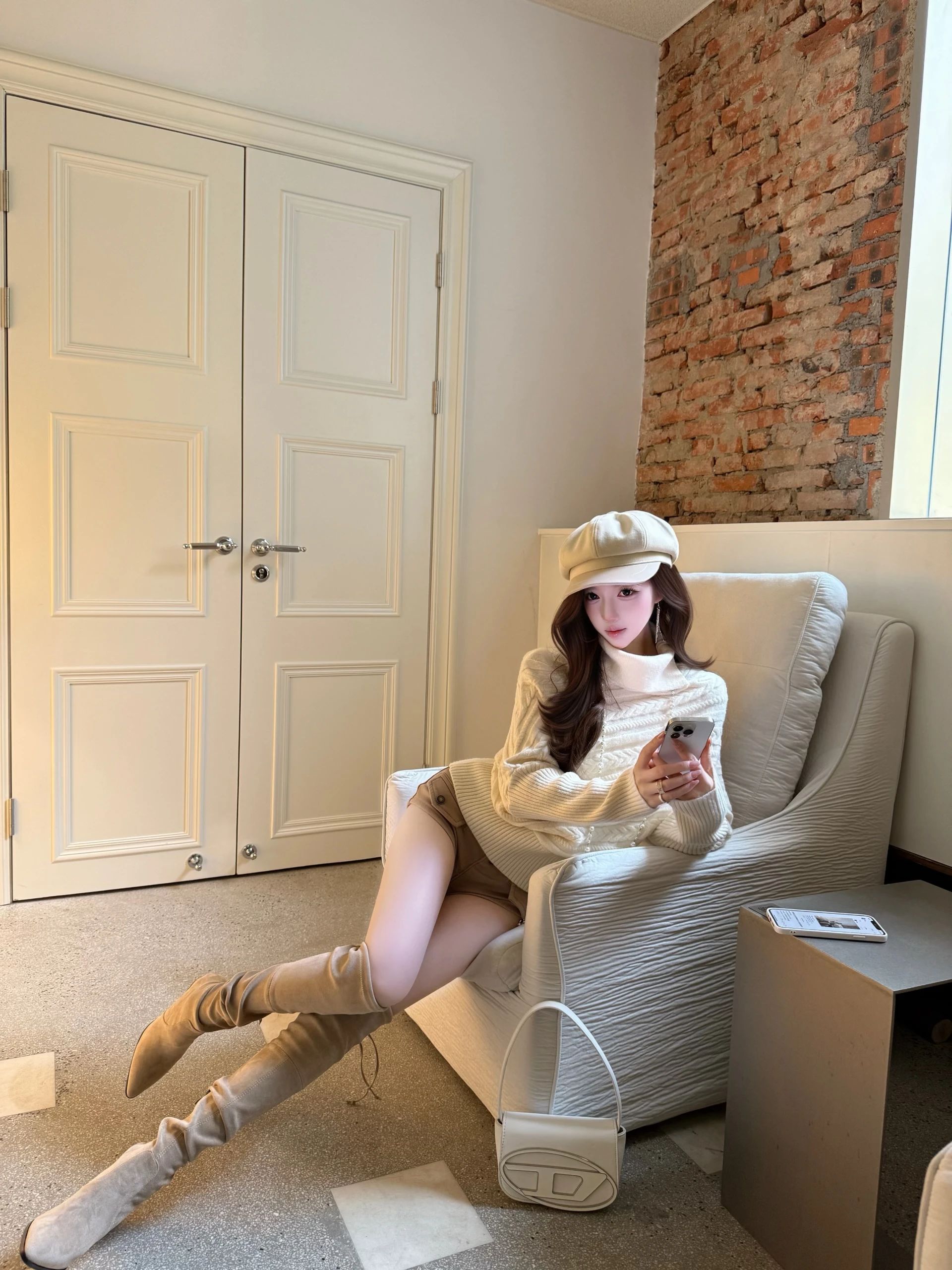 沙漠棕榈色 狐步舞 第戎黄 尖头 皮革  - VALI鞋履AI设计主图