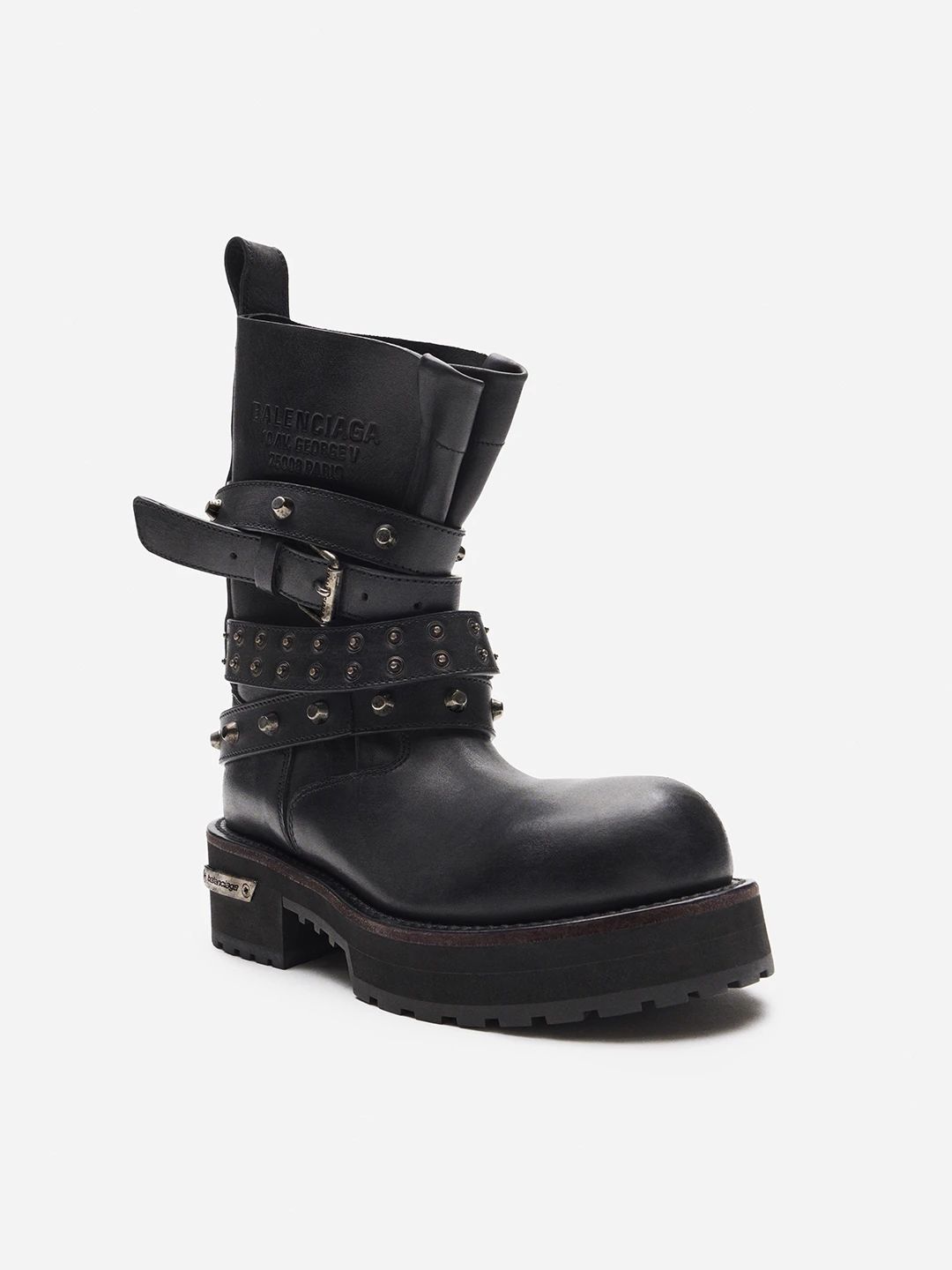 黑美人 不可穿透 夜幕色 圆头 皮革  - VALI鞋履AI设计主图