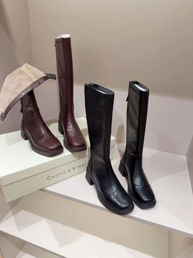 停电色 铁灰色 黑檀色 方头 皮革 