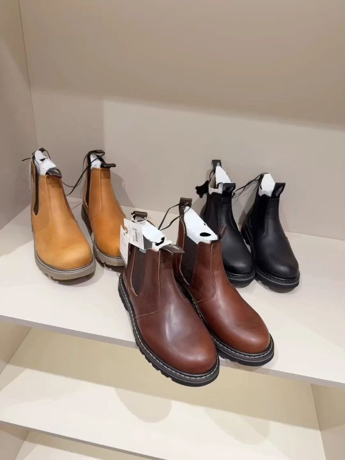 菊苣咖啡 陨石色 亮白 圆头 皮革 