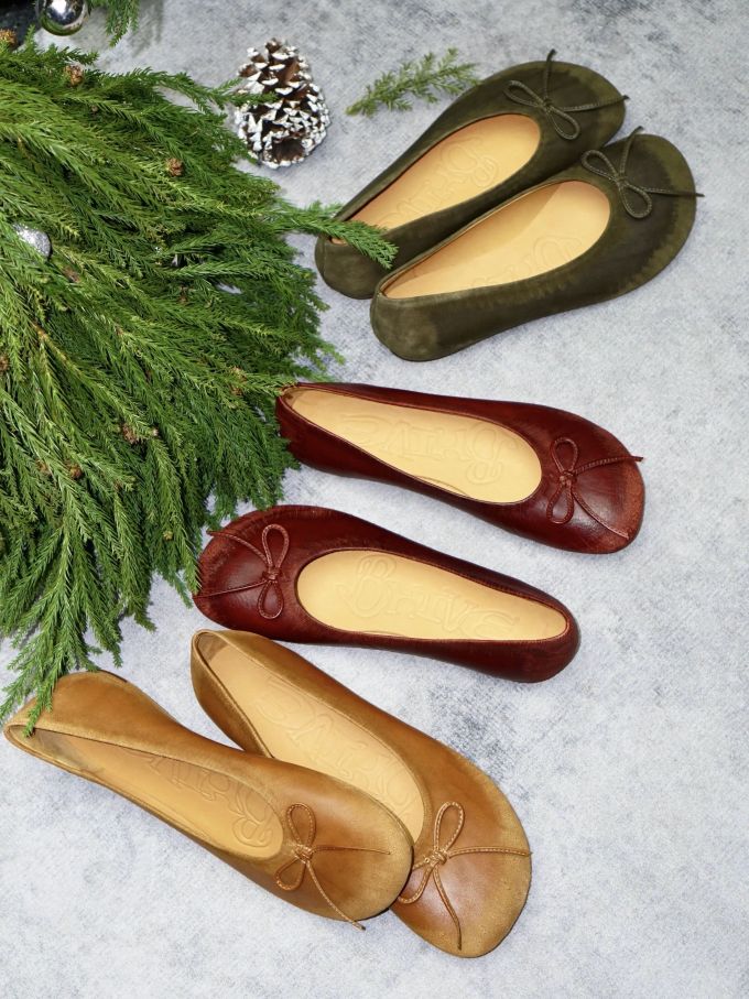 香料色 雾金色 蜜黄色 异形头-分趾 低帮 浅口鞋 皮革 