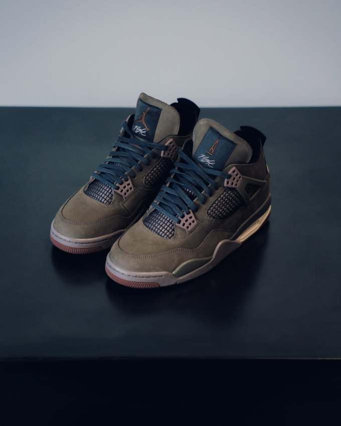 剪影 陶器蓝 地膜色 中帮 系带 皮革 