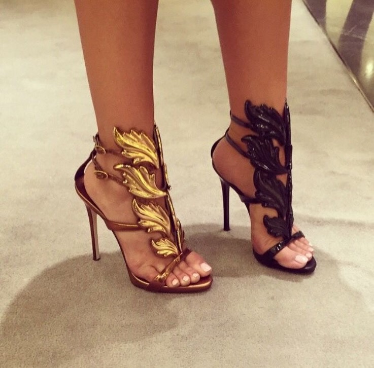 高跟 细跟 皮肯特沙司色 铜色 烧结砖色 无帮 系带 皮革  - VALI鞋履AI设计主图