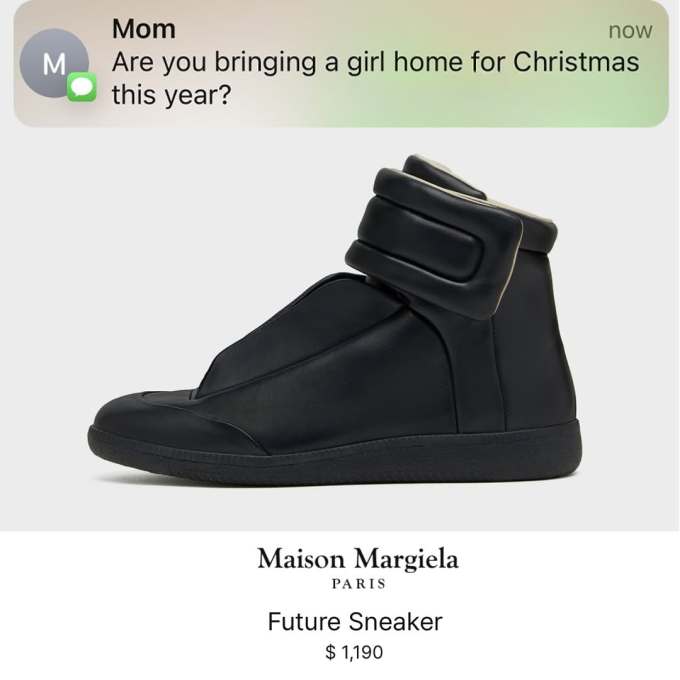 燕尾服 高帮 魔术贴 皮革 