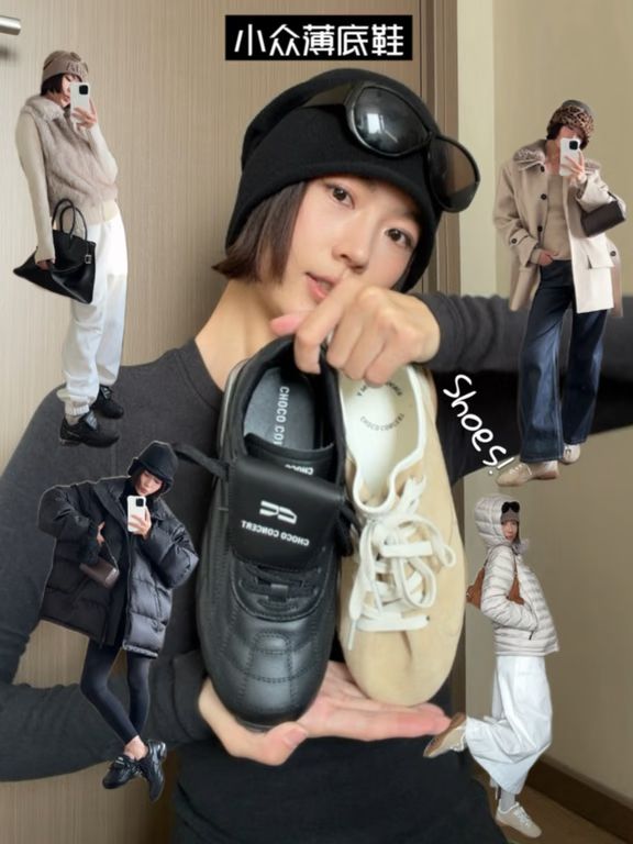 阿芬宾舍犬 铅色 灰色瓦片 系带 布面  - VALI鞋履AI设计主图