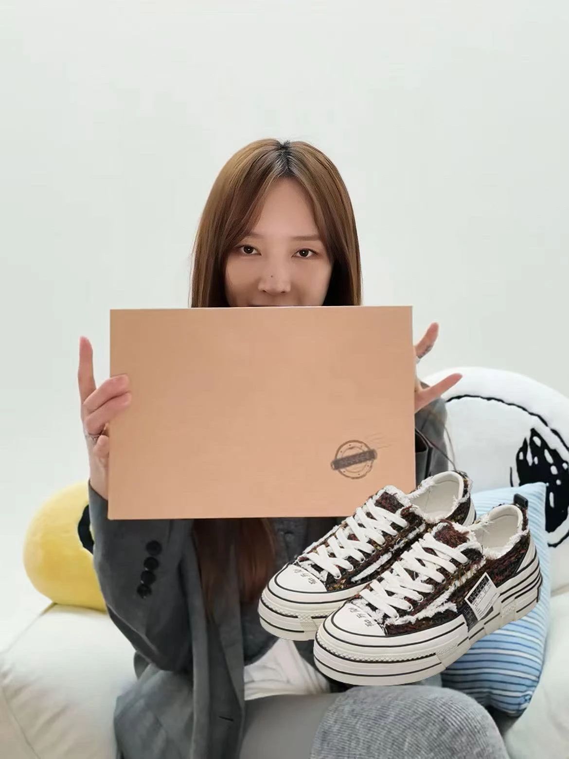 深洞 咖啡褐色 蒸气灰 低帮 系带 布面  - VALI鞋履AI设计主图