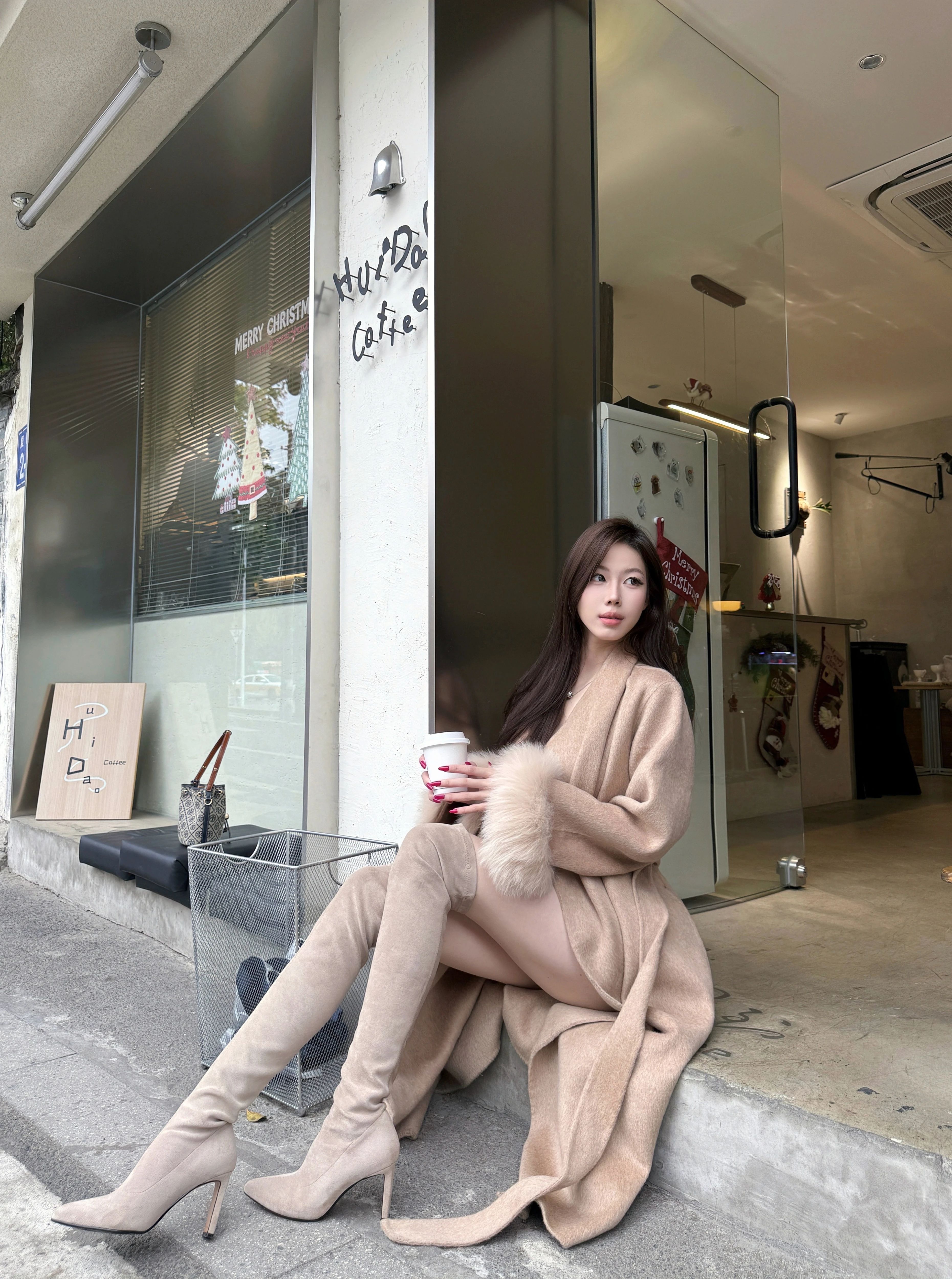 呢绒 粉灰色 香槟粉 褐灰色  - VALI鞋履AI设计主图