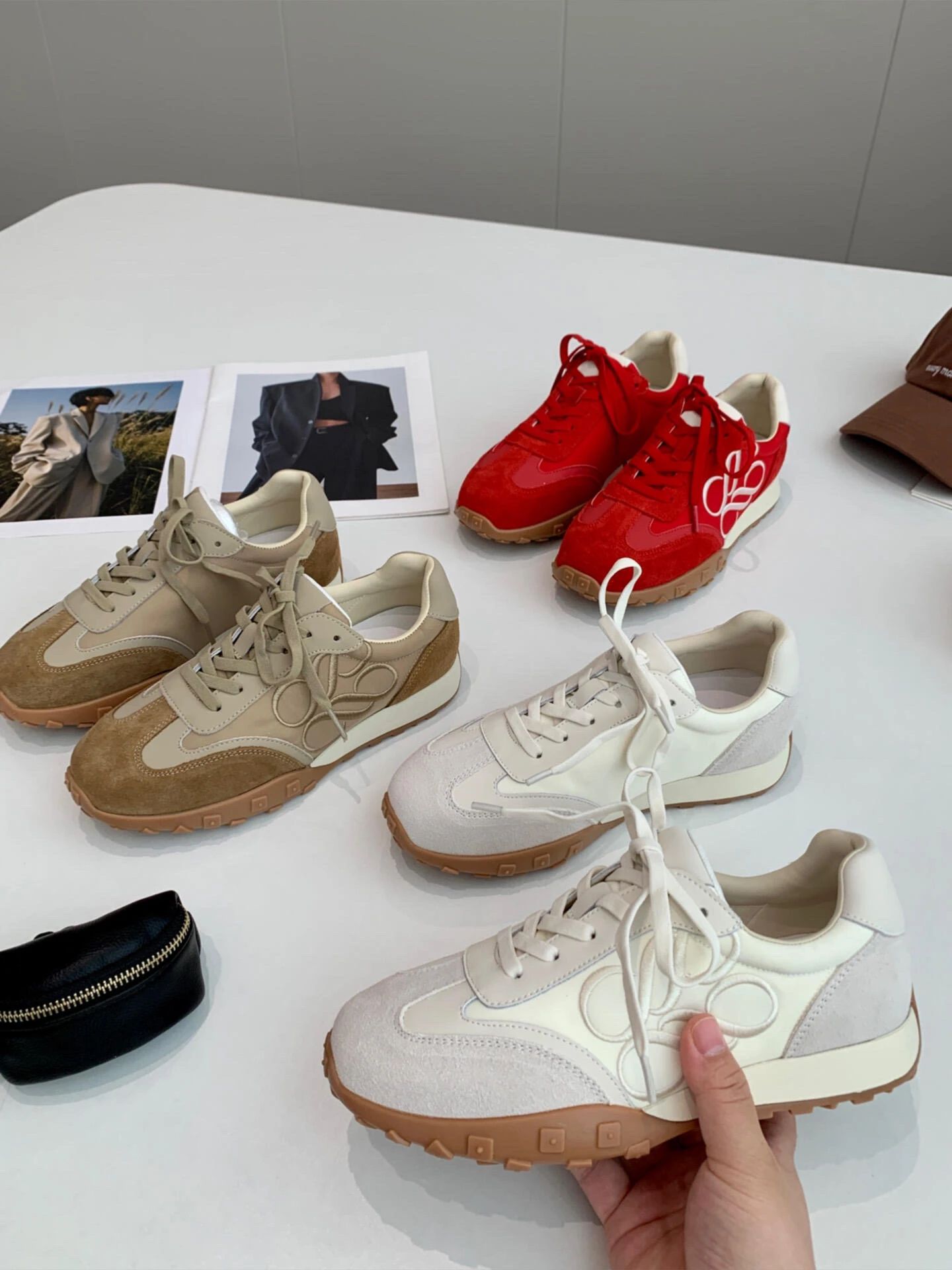 月光灰 风蓝色 白云母 低帮 系带 皮革  - VALI鞋履AI设计主图