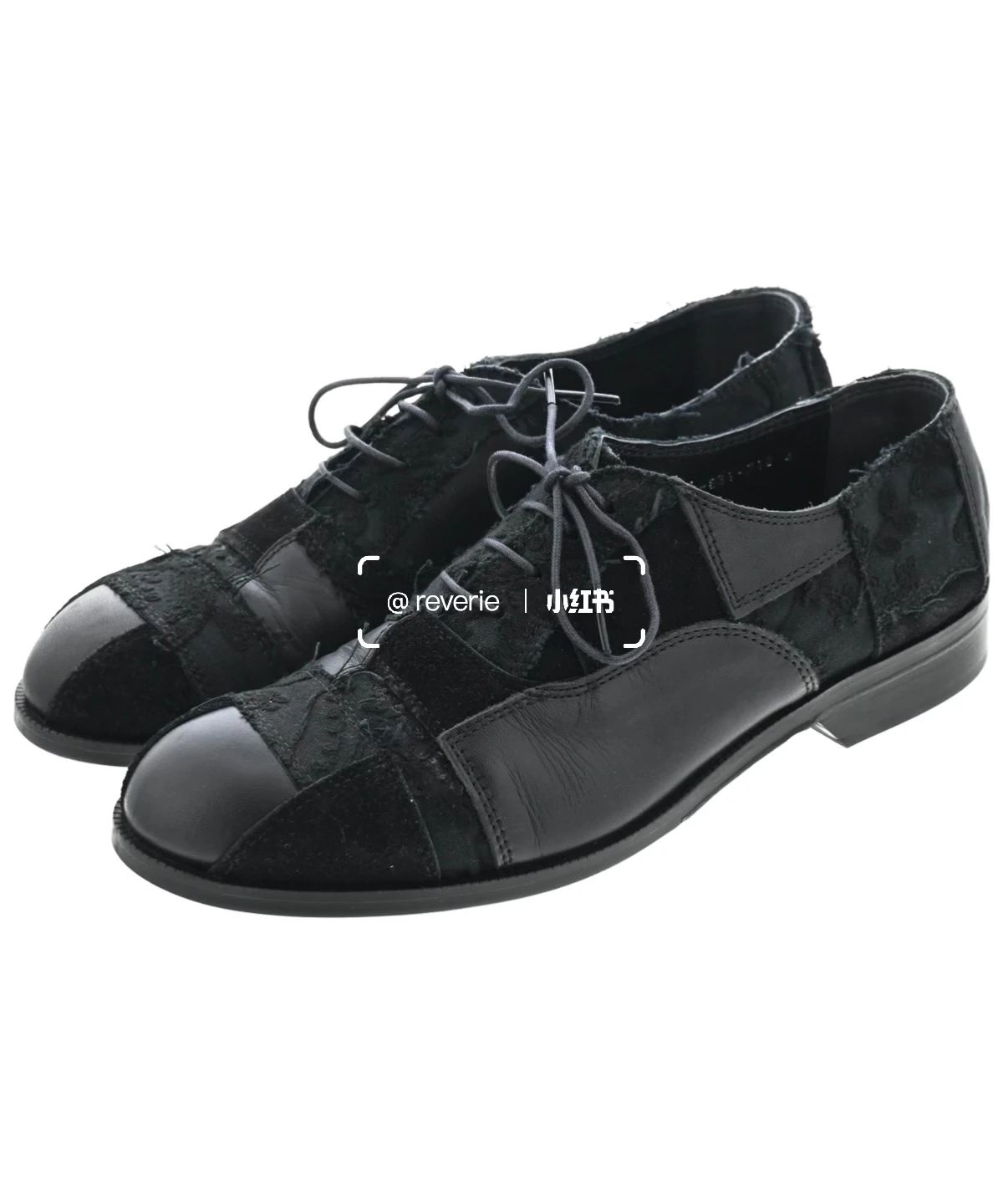 阿芬宾舍犬 暗影蓝 黑牡蛎 圆头 系带  - VALI鞋履AI设计主图