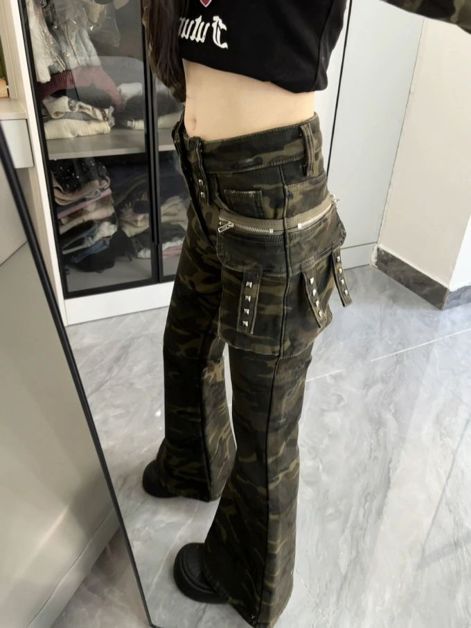 粗跟 深洞 松香色 橄榄绿 尖头 皮革 