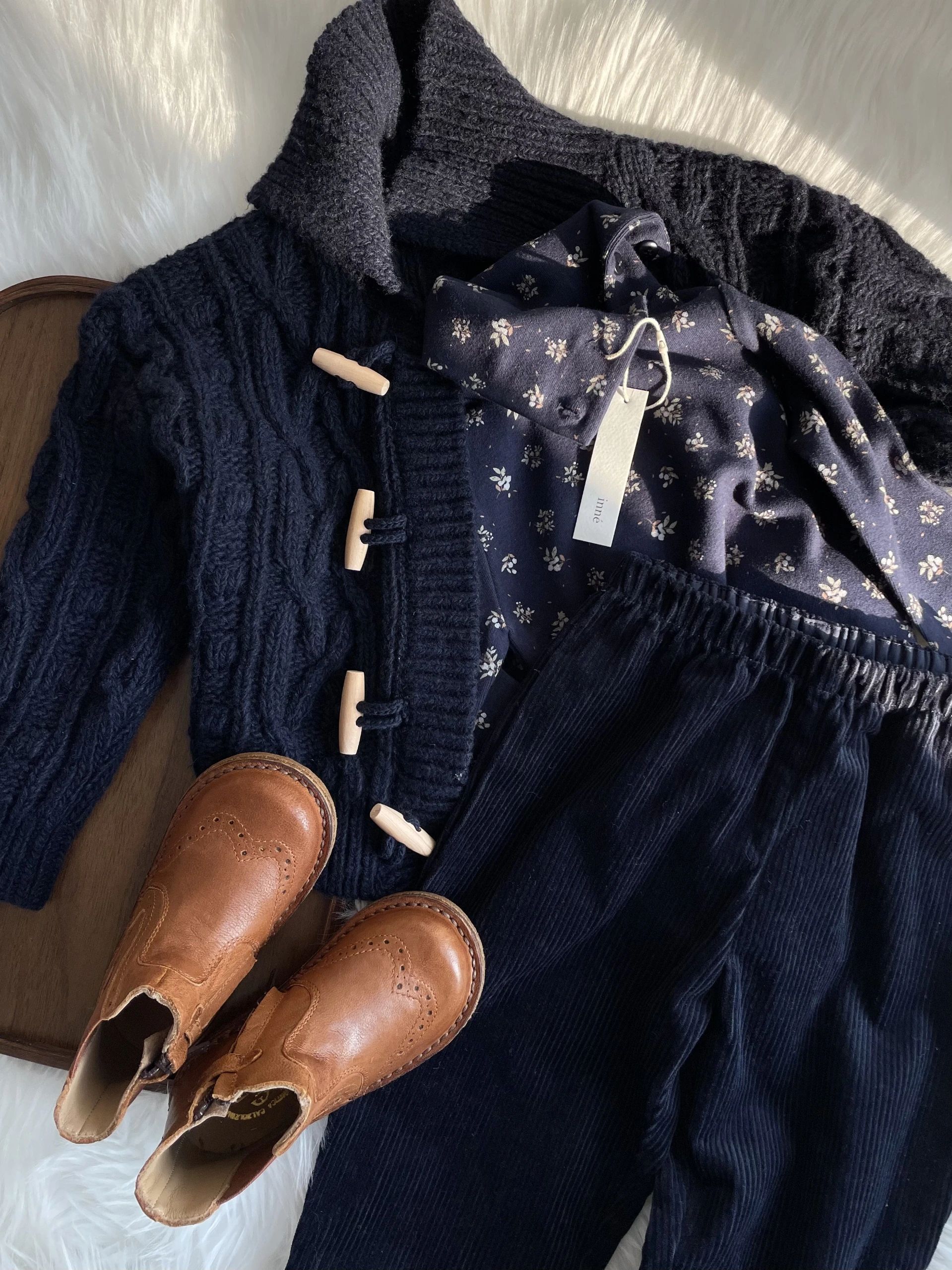 毛纺 基础袖 细针 提花-绞花 男中音蓝 咖啡褐色 奥德赛灰  - VALI鞋履AI设计主图