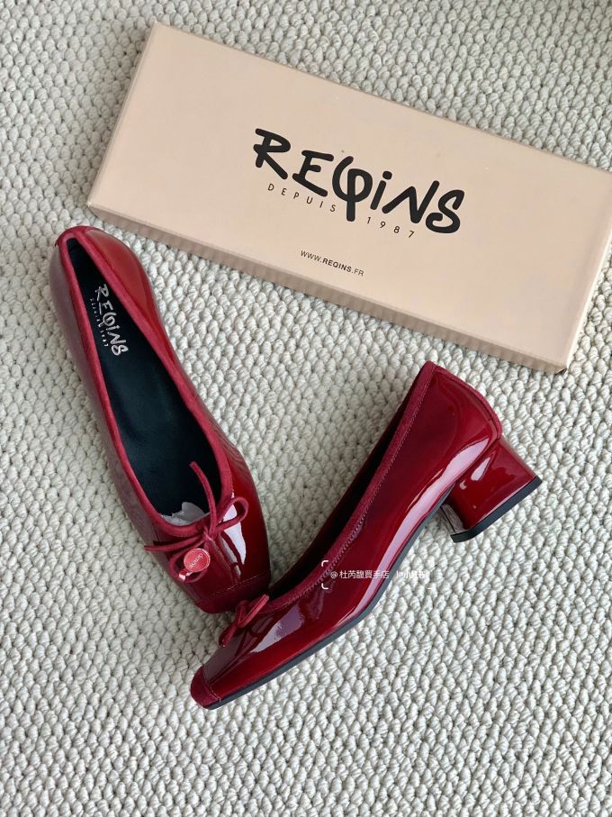 中跟 粗跟 精明红 黑豆色 滑板车红 低帮 一脚蹬 浅口鞋 皮革 