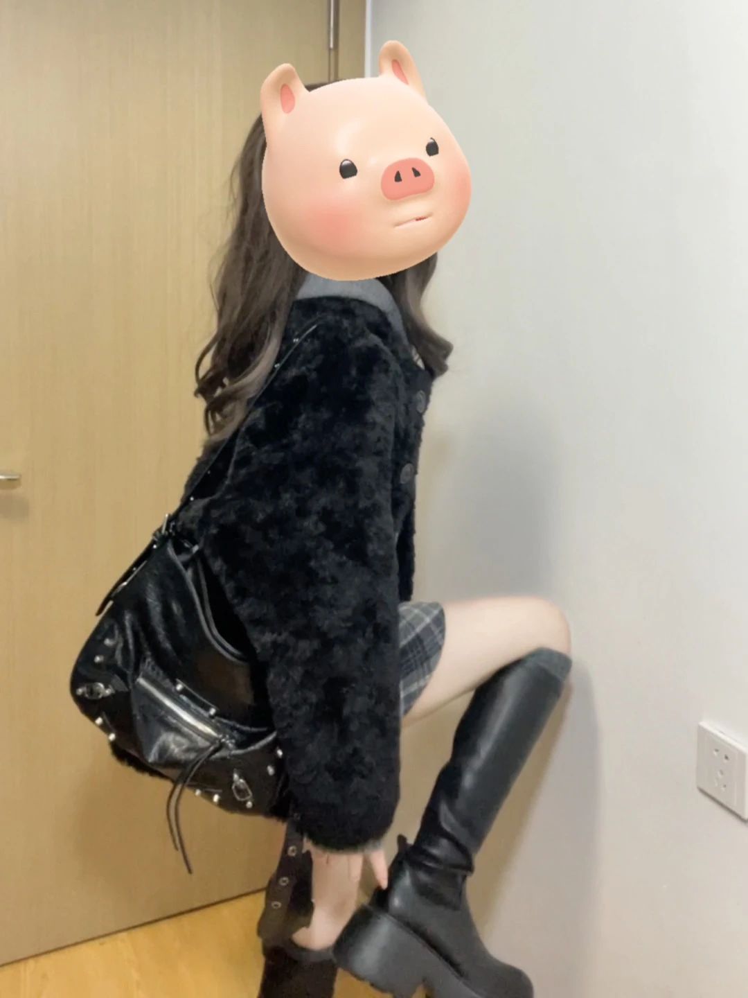 皮草面料 H型 裘毛袖 满印&循环 燕尾服 暗影蓝  - VALI鞋履AI设计主图