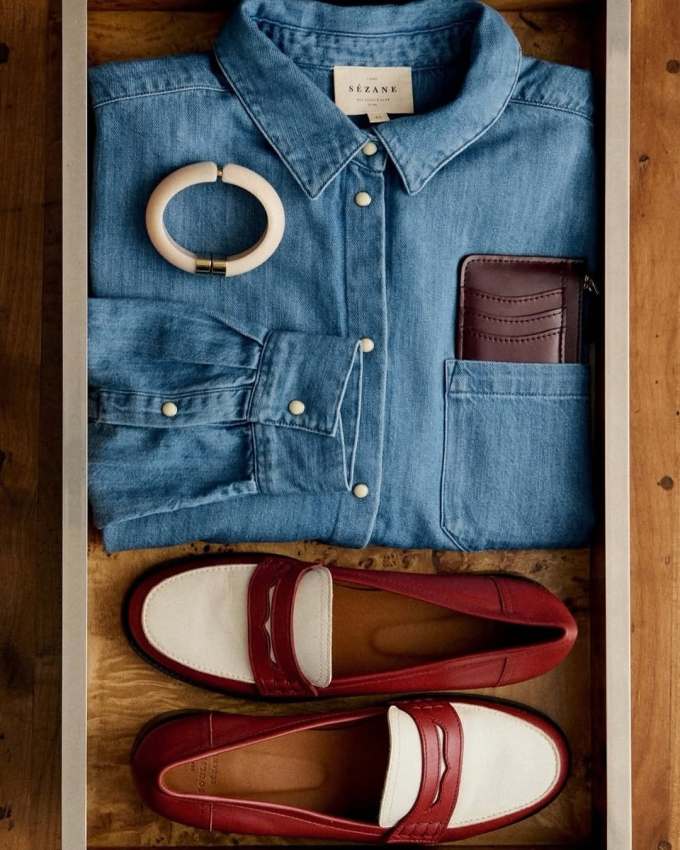 牛仔面料 H型 翻领 中长袖 洗水 直布罗陀海 蓝灰色 选美蓝 基础扣饰 