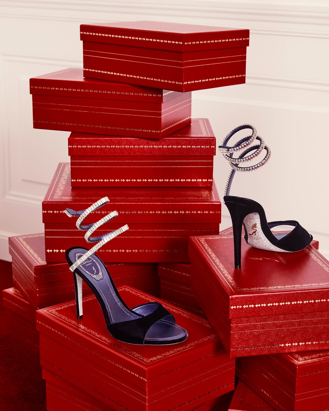 高跟 细跟 黑豆色 深酒红 淡紫白 无帮  - VALI鞋履AI设计主图