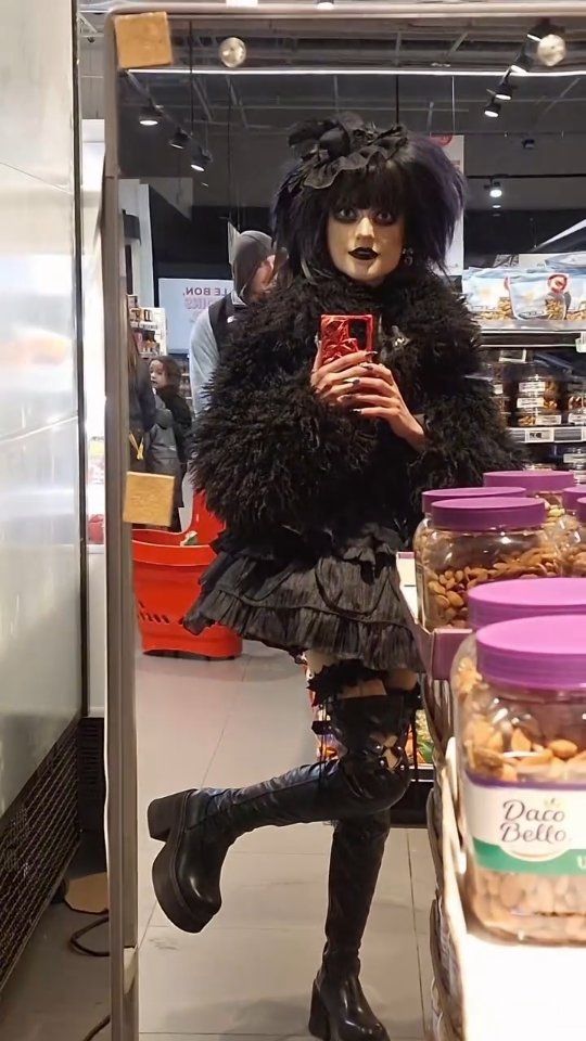 皮草面料 H型 裘毛袖 黑豆色 咖啡色 毛条 哥特风 