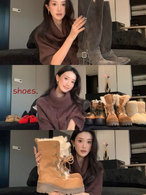 金土色 腰果色 菊苣咖啡 圆头 皮革  - VALI鞋履AI设计主图