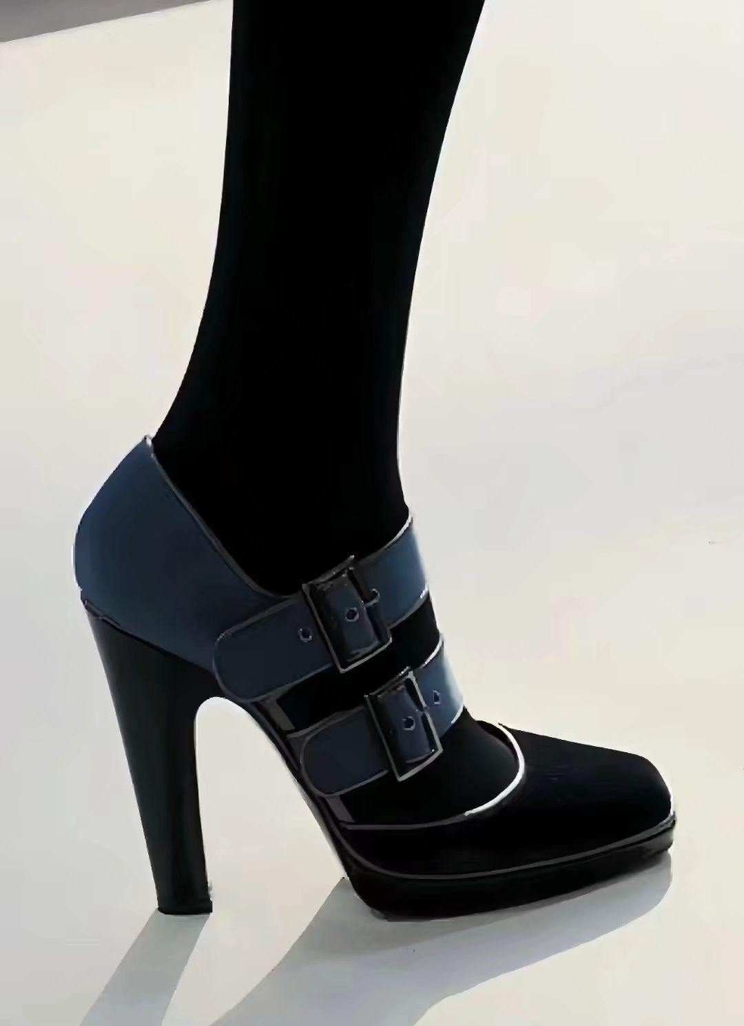 燕尾服 尖头 袢扣 浅口鞋 皮革  - VALI鞋履AI设计主图