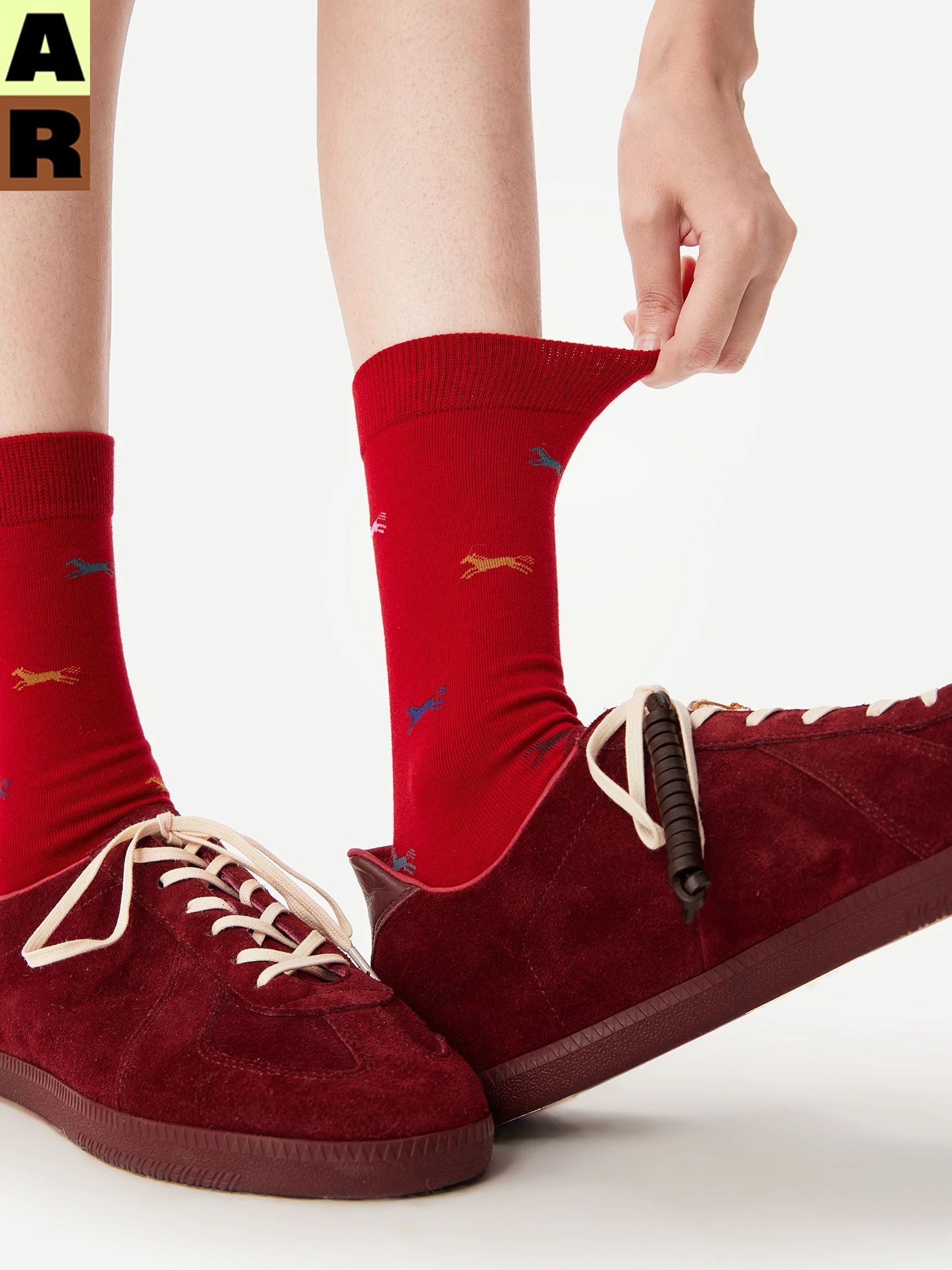 大丽花红 枸杞 中国红 系带 皮革  - VALI鞋履AI设计主图