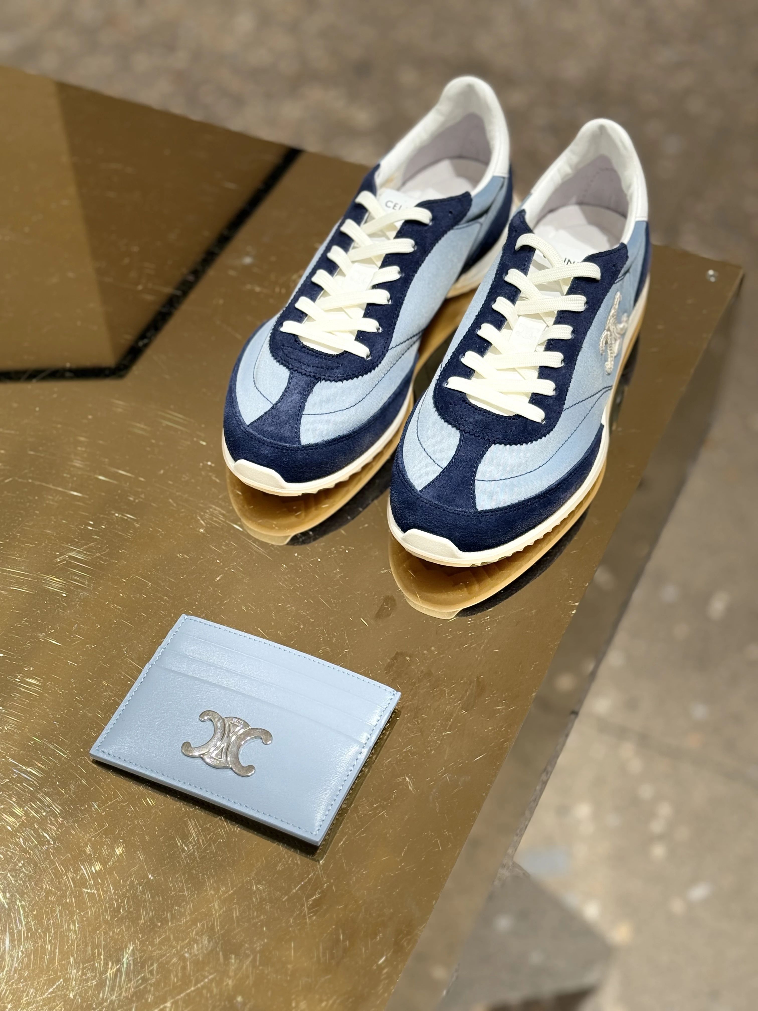 选美蓝 婴儿爽身粉 中世纪蓝 系带 布面  - VALI鞋履AI设计主图