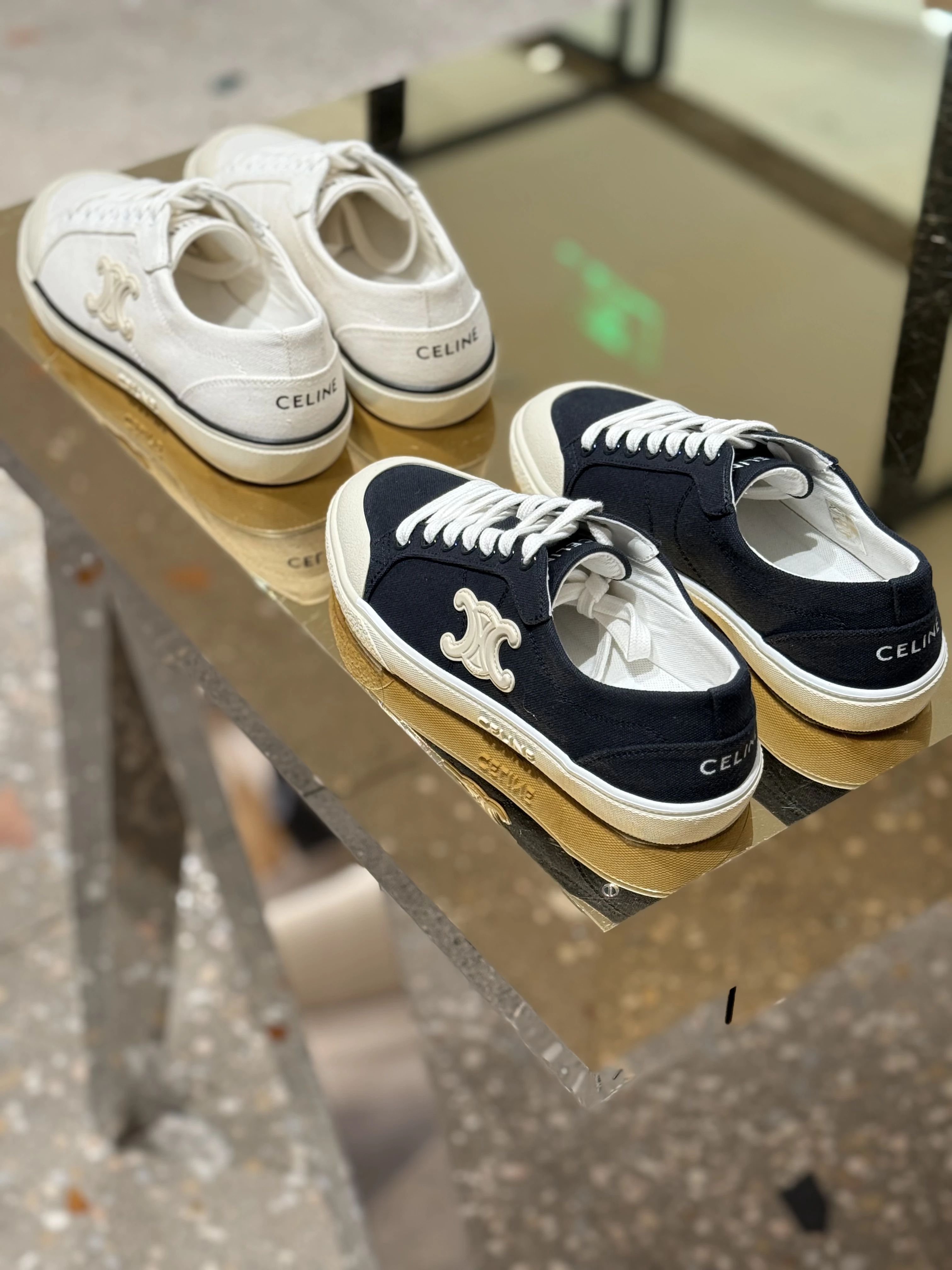 暗深蓝黑色 香槟白 僧袍色 低帮 系带 布面  - VALI鞋履AI设计主图