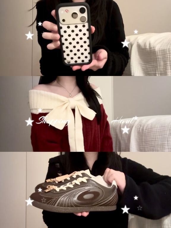 H型 圆形领 中长袖 基础袖 满印&循环 波点 印花 陨石色 咖啡褐色 奶油  - VALI鞋履AI设计主图