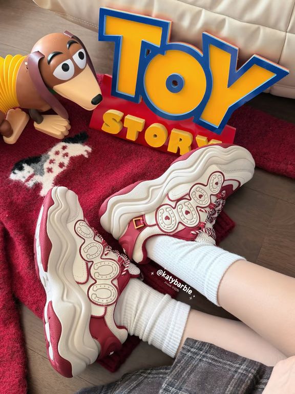 玉米饼 微蓝 香槟白 低帮 皮革  - VALI鞋履AI设计主图