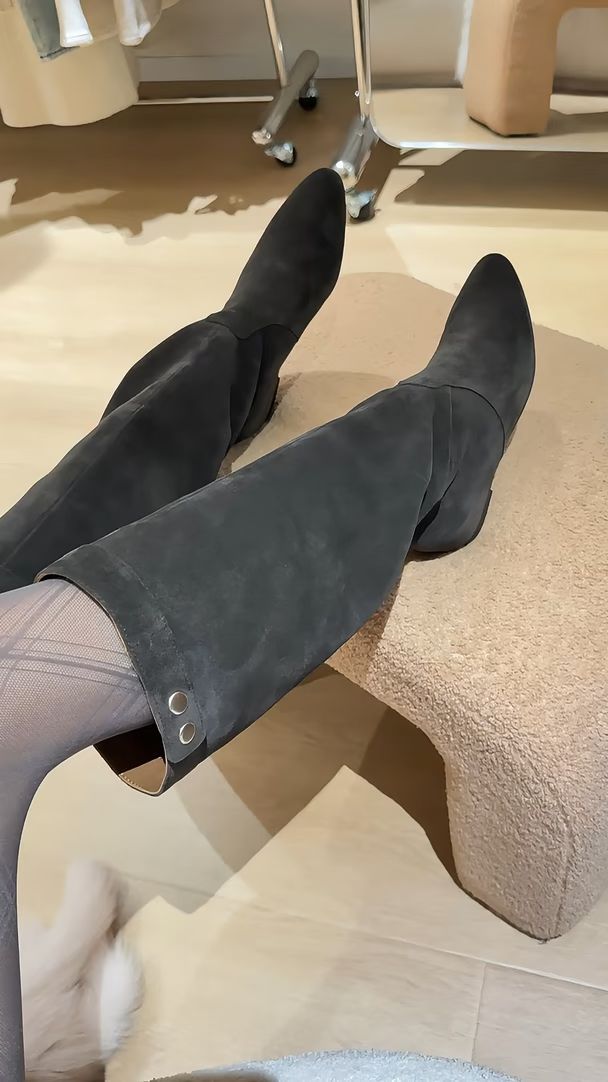 海盗黑 林地灰 暗影蓝 尖头 皮革 