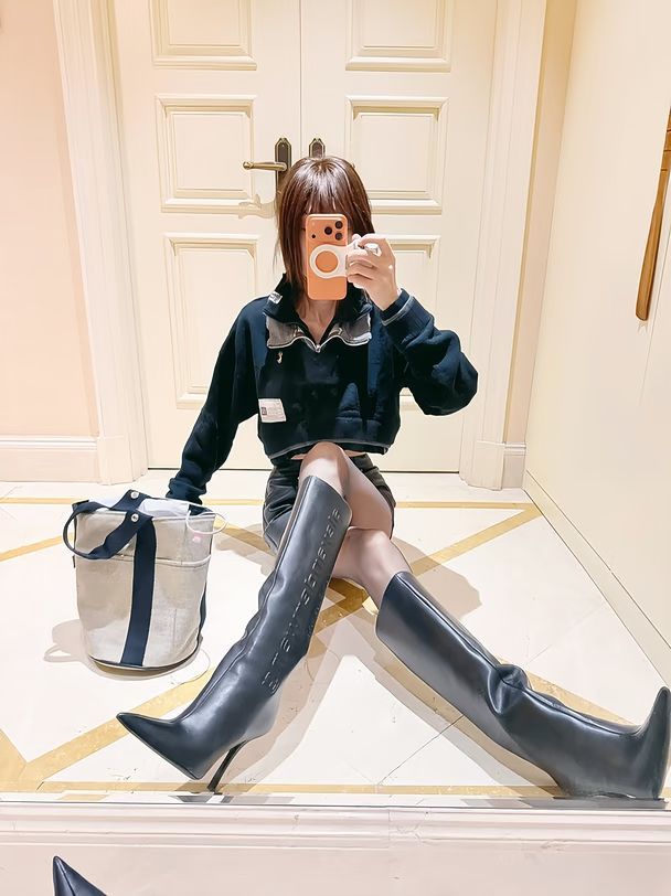 学院蓝 福克斯顿灰 湍流色 尖头 皮革 