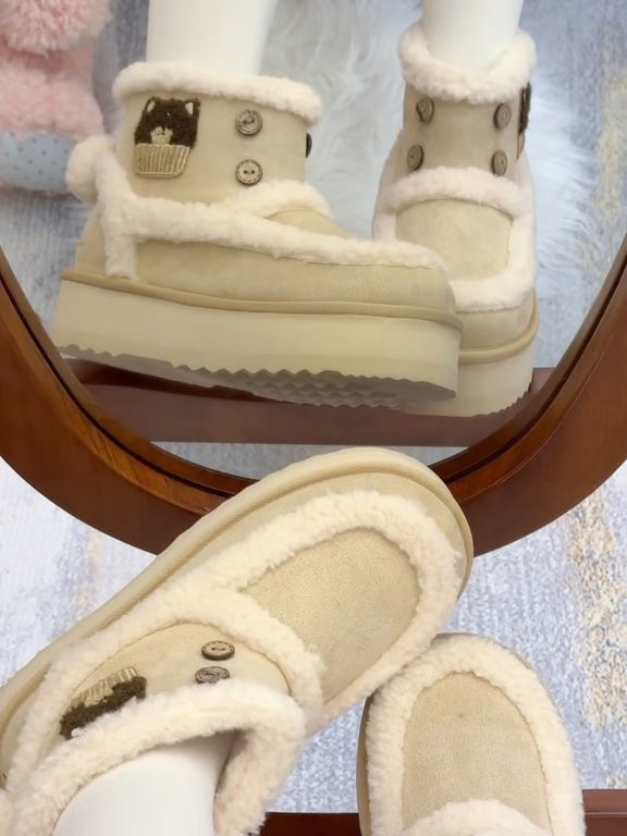 沙漠色 橄榄灰 陶斯灰褐色 圆头 绒毛/绒面  - VALI鞋履AI设计主图