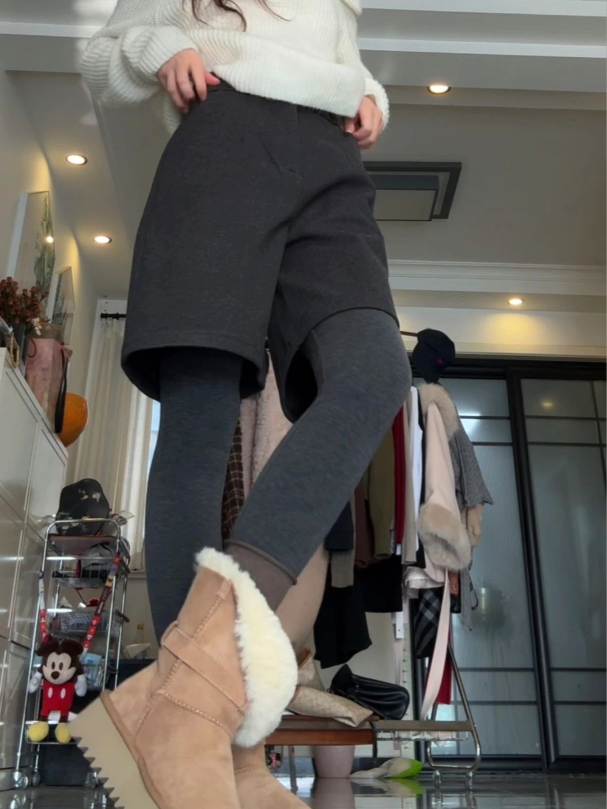 针织面料 基础袖 轿车黑 烧焦灰  - VALI鞋履AI设计主图