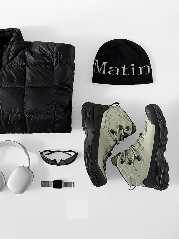 深洞 茶绿色 海草色 中帮 弹力绳 系带 皮革 