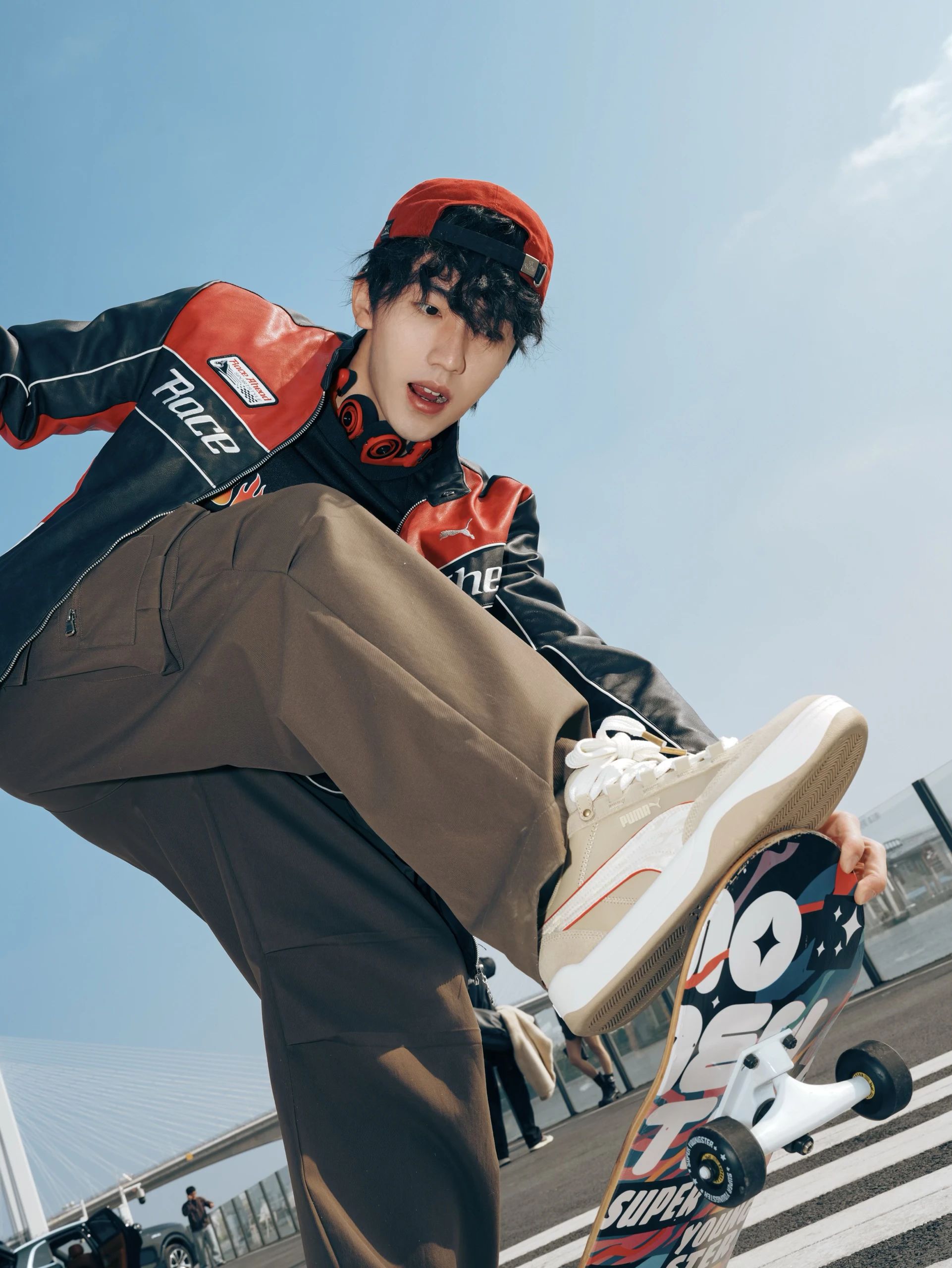 池塘倒影色 冰河灰 黎明蓝 低帮 系带 布面  - VALI鞋履AI设计主图