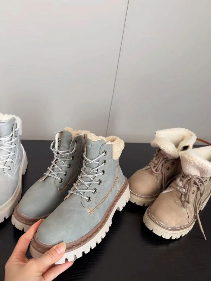 幽灵灰 比利时石块色 地下世界 圆头 系带 皮革 