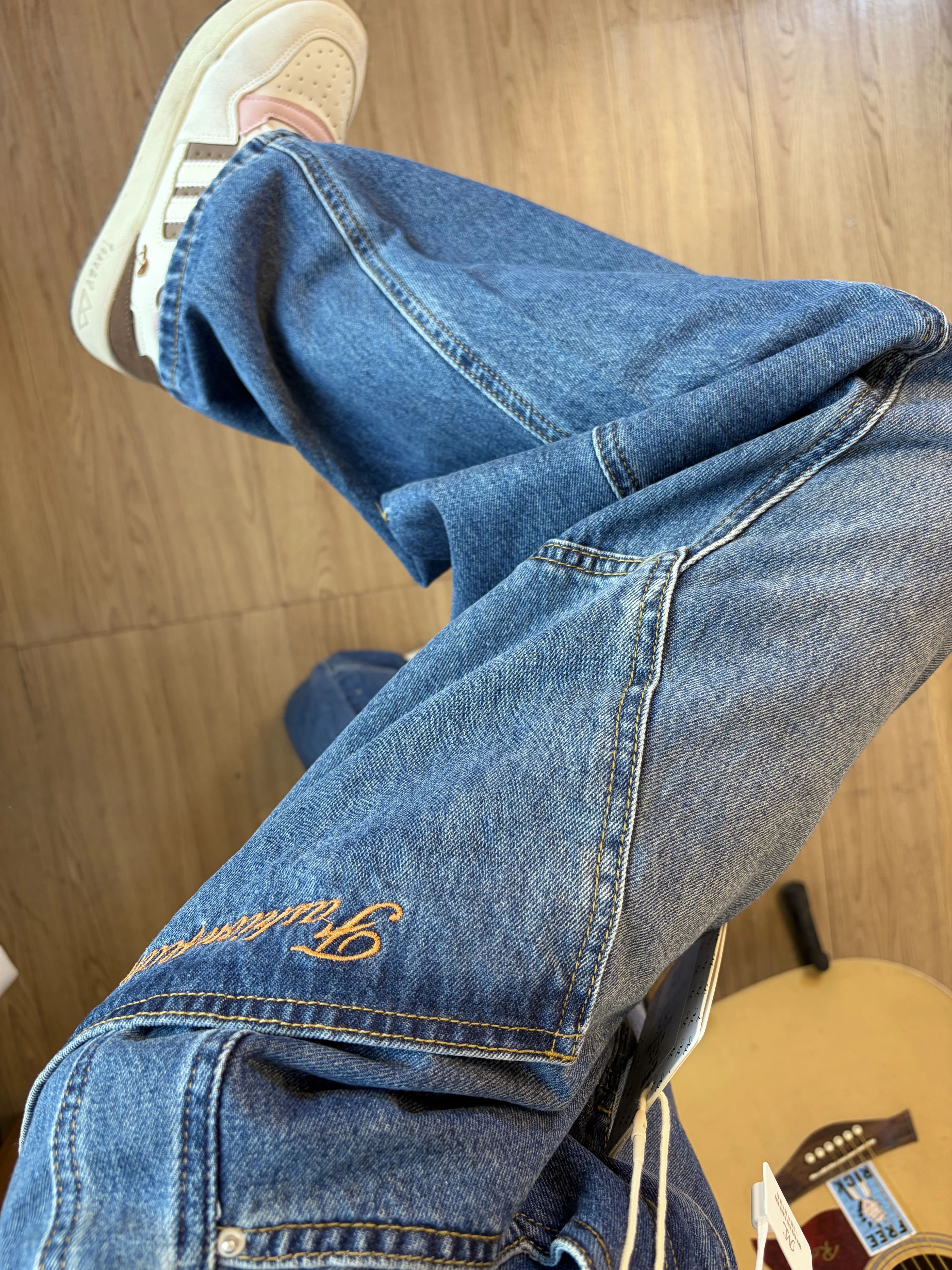 牛仔面料 洗水 深蓝宝石色 蓝莓煎饼 地衣蓝  - VALI鞋履AI设计主图