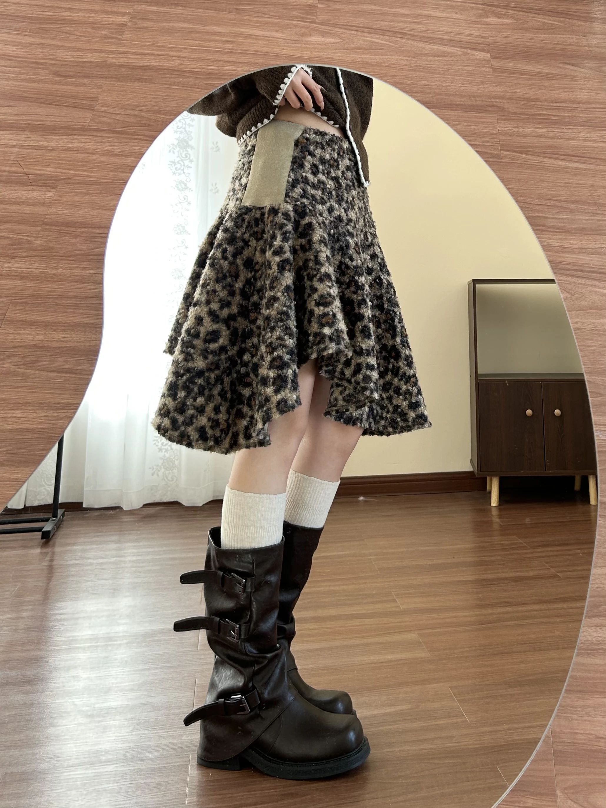 A型 满印&循环 豹纹 印花 陨石色 鹪鹩色 柏油色  - VALI鞋履AI设计主图