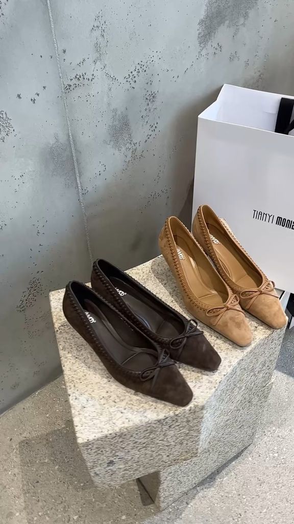 咖啡褐色 陨石色 土耳其咖啡色 尖头 一脚蹬 浅口鞋 