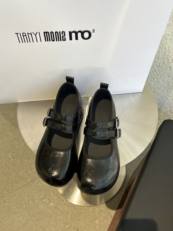 深洞 灰黑绿 深橄榄色 异形头-分趾 袢扣 中口鞋 皮革 