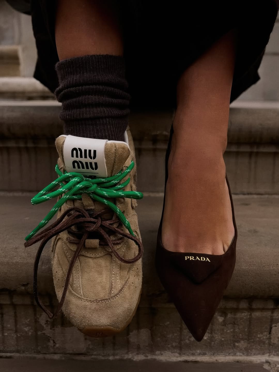咖啡褐色 深洞 沙漠棕榈色 高帮 系带  - VALI鞋履AI设计主图
