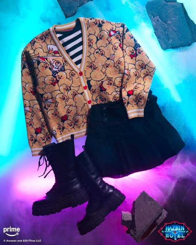 毛纺 H型 V领 中长袖 基础袖 满印&循环 印花 边缘装饰 海洋洞穴 深酒红 摩卡慕斯 基础扣饰 