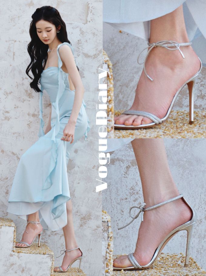 雪纺 S型 抹胸领 无袖 平静色 紫堇属色 婴儿蓝 