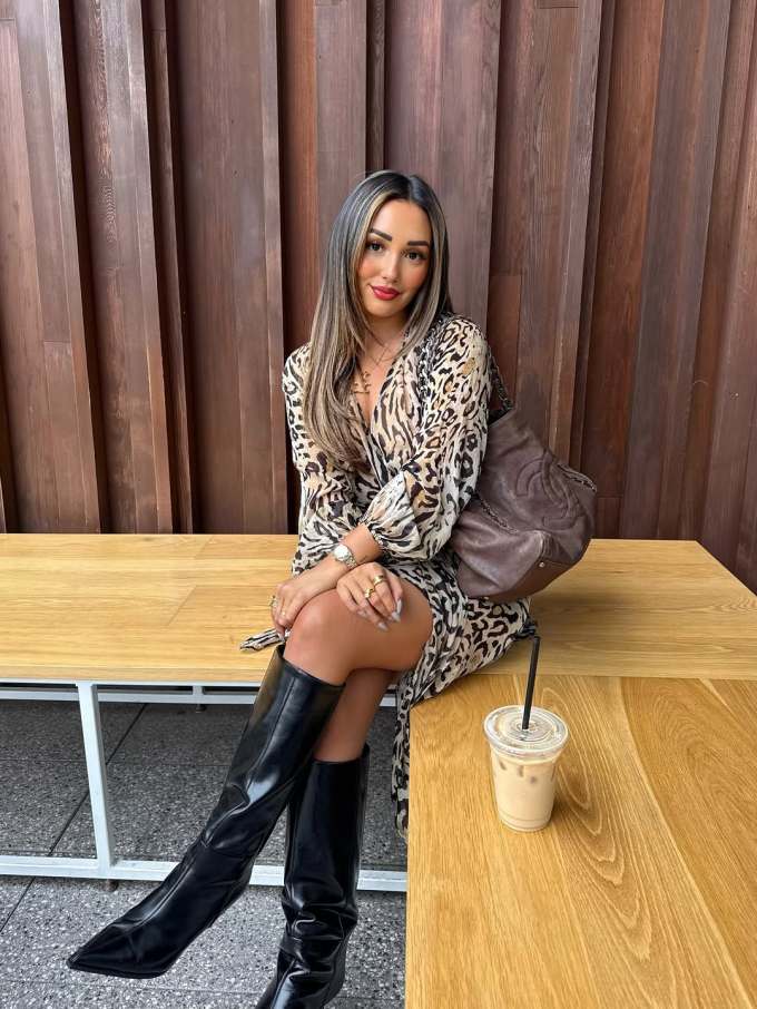 雪纺 H型 V领 中长袖 基础袖 满印&循环 印花 陨石色 咖啡褐色 雪白 