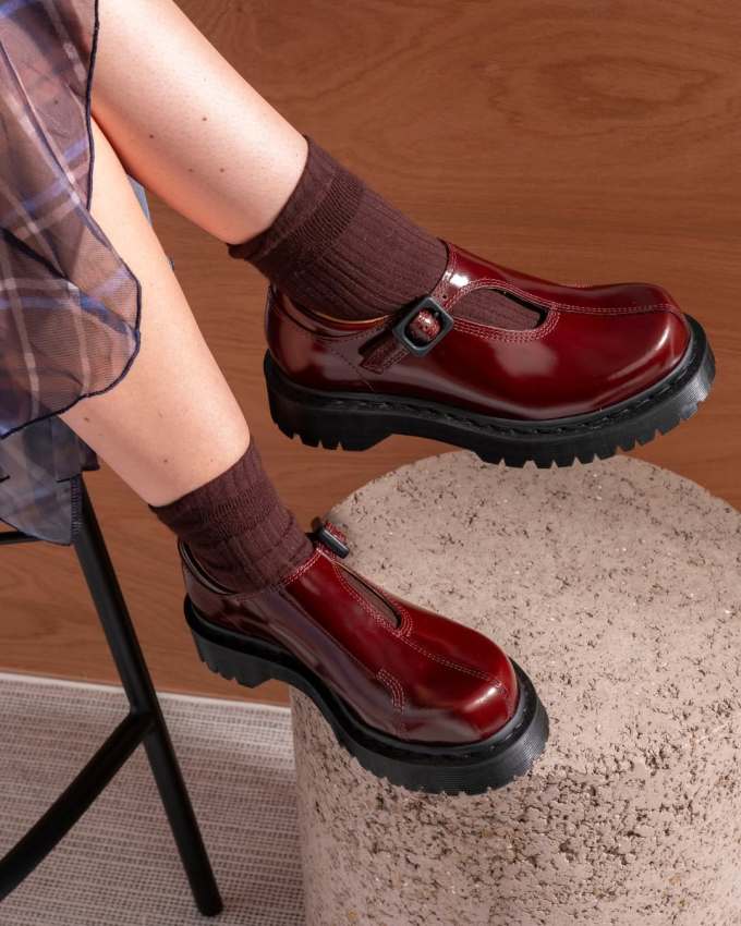 厚底 陨石色 大丽花红 番茄干色 圆头 皮革 