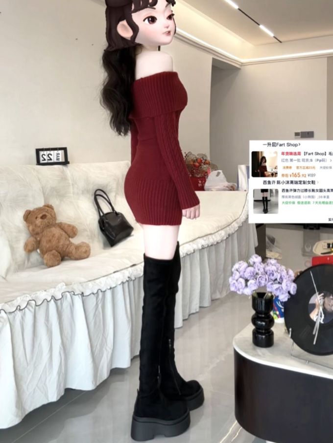 燕尾服 深板岩色 圆头 皮革 