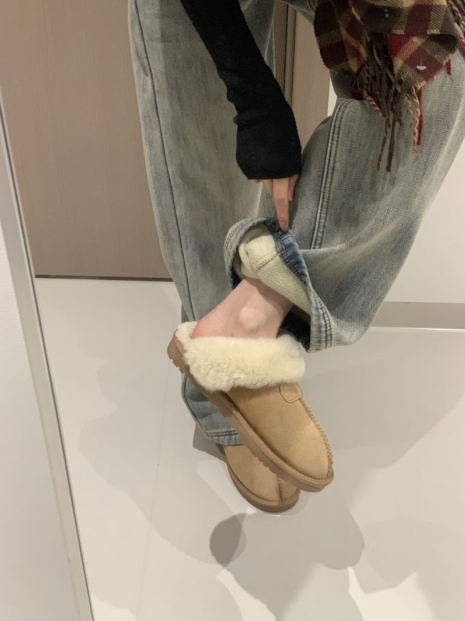 低跟 粗跟 冰咖啡 古铜色 香蕉肉色 圆头 无帮 皮革 