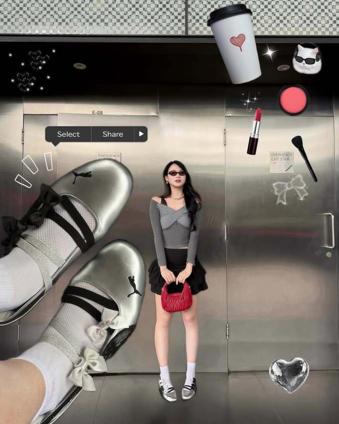 深洞 描绘灰 月光灰 圆头 中口鞋 皮革 