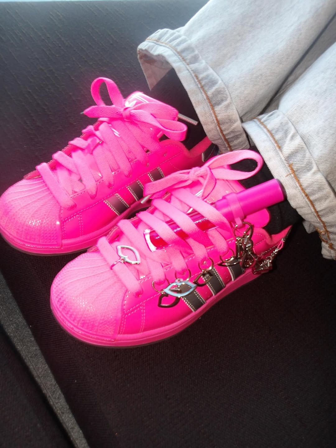 醒目亮粉 浅莲红 爱情药水 低帮 系带 布面  - VALI鞋履AI设计主图