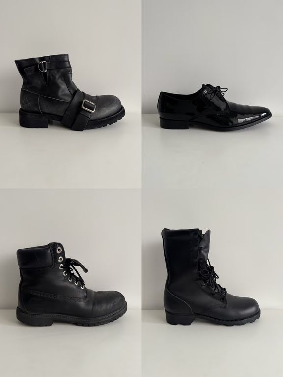 燕尾服 不可穿透 沥青色 圆头 系带 皮革 